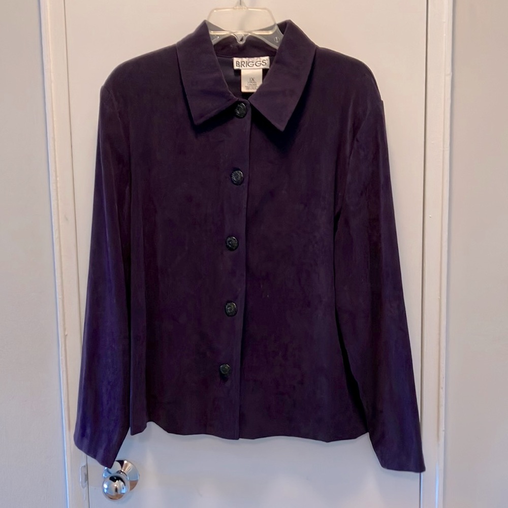 Like New Purple Microsuede Shirt, size 1X